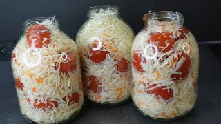 How delicious! SPECIAL CABBAGE for my mom's neighbor at the dacha.