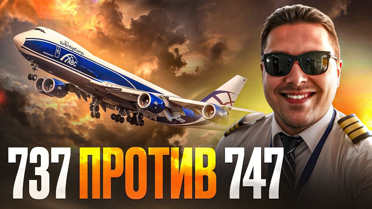Боинг 737 против 747. Пилот Андрей.