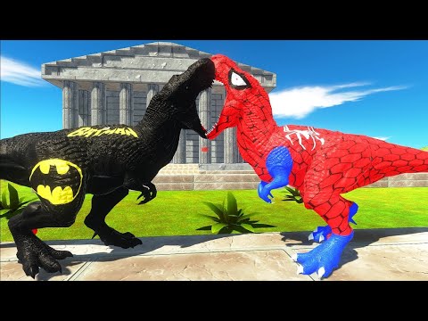 BATMAN T REX vs GODZILLA DEATH RUN - Jurassic World Evolution 2