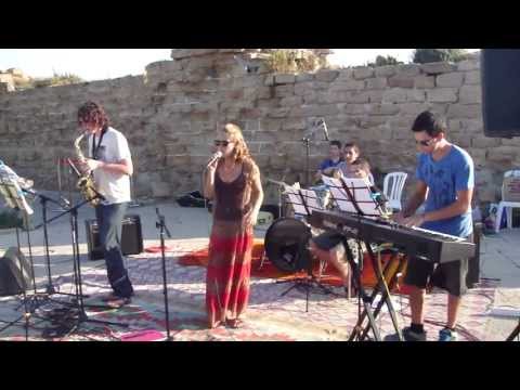 Street jazz music at Caesarea ancient port  Moose the Mooch