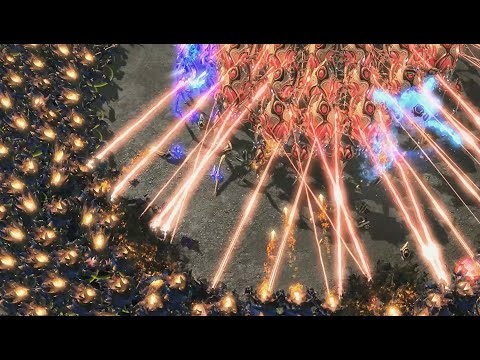 Can 50 Colossus take out 200 Queens? StarCraft 2 units test