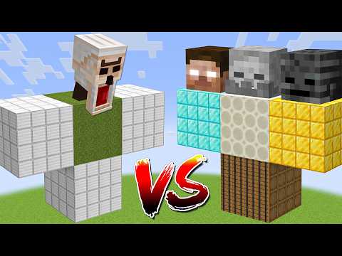 ALPHA MIMICER IRON GOLEM vs All Minecraft Bosses - Minecraft Mob Battle
