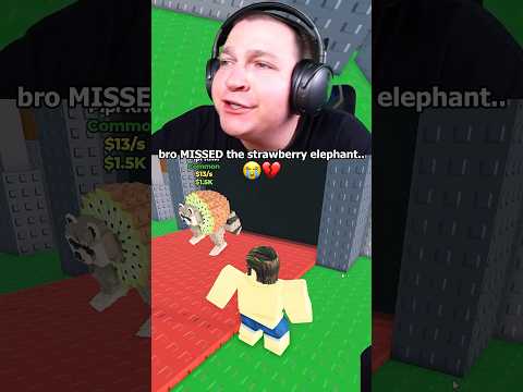 bro MISSED the strawberry elephant.. 😭💔 #stealabrainrot