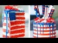 American Flag INSIDE a Cake for 4th of July!