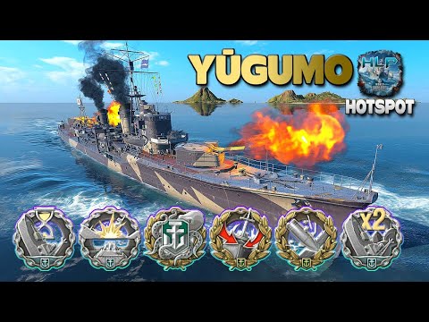 Destroyer Yūgumo on map Hotspot, 246k damage - World of Warships