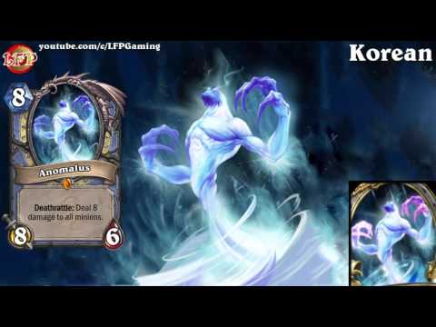 Hearthstone: Anomalus card sounds in 14 languages -WotOG