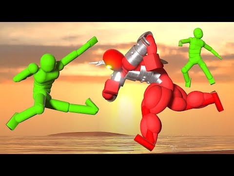 Super Power NPC fights the Smart AI! (with Active Ragdoll Physics)