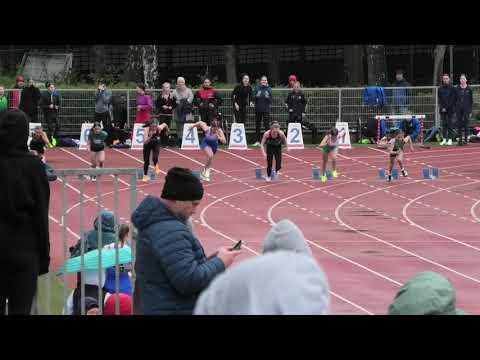 100m kobiet U16 bieg 4 - Poznań 20230506