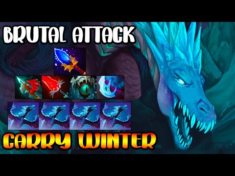 BRUTAL ATTACK [ Winter Wyvern ] INSANE CARRY BUILD - BEST TEAM FIGHT - DOTA 2 GAMEPLAY