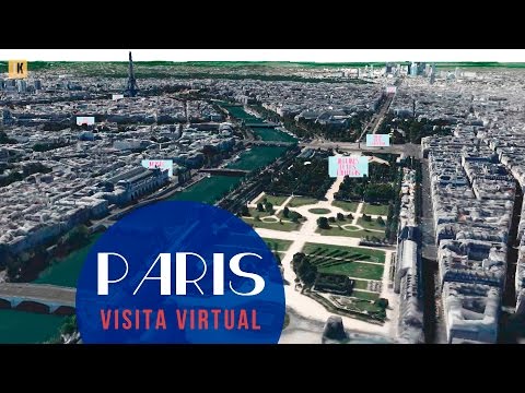 París - Visita virtual desde el aire