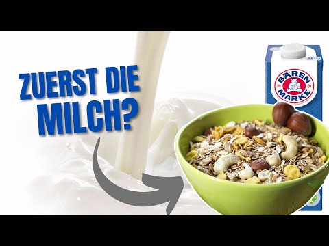 Was kommt zuerst: Milch oder Müsli?