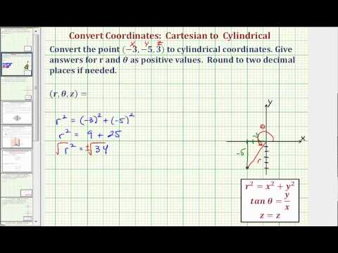 Ex 2: Convert Cartesian Coordinates to Cylindrical Coordinates | Math ...
