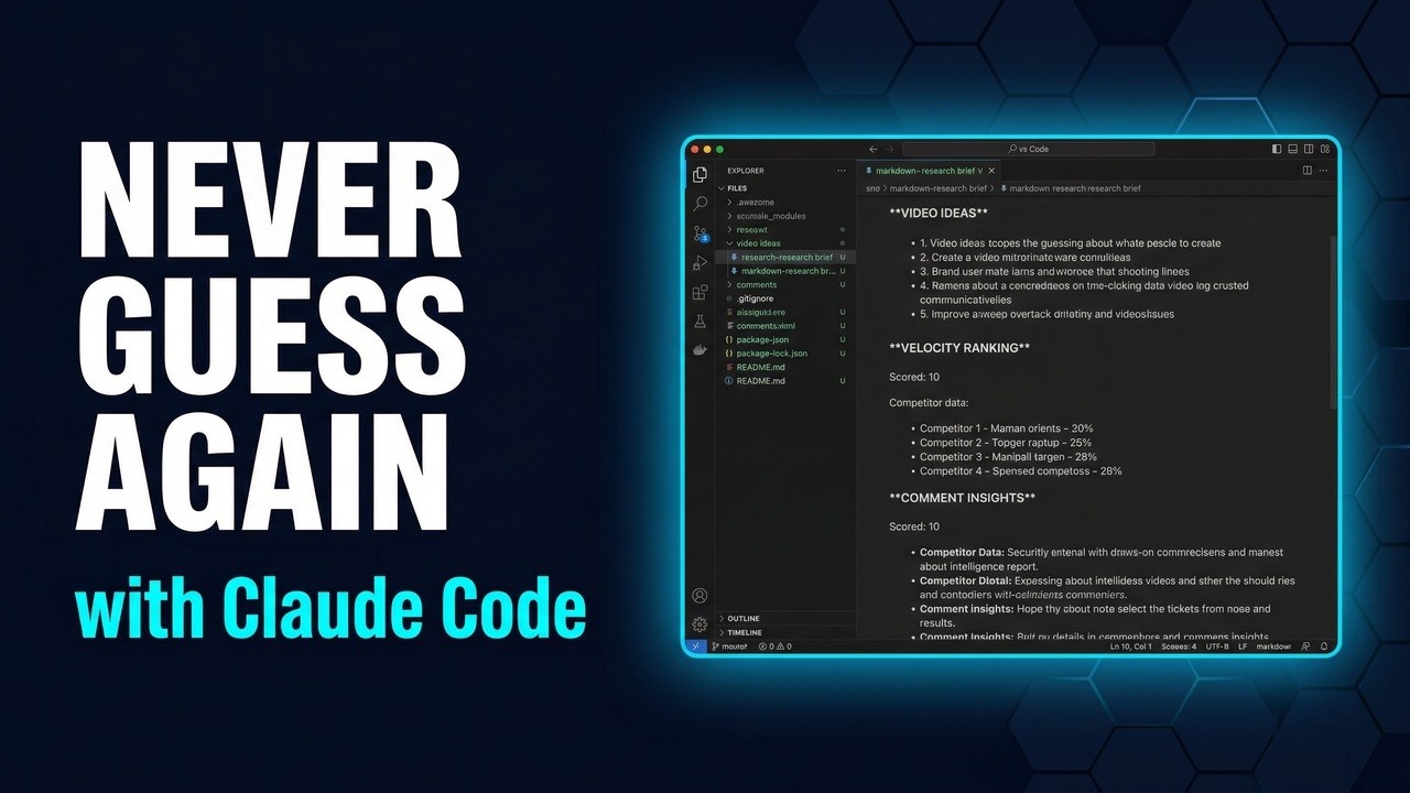 The Research Agent That Plans My YouTube Content (Claude Code)