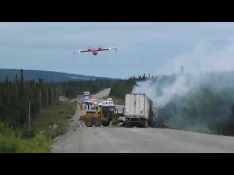 Water Bomber at Trans - Labrador Highway Accident Dangerous aircraft interference