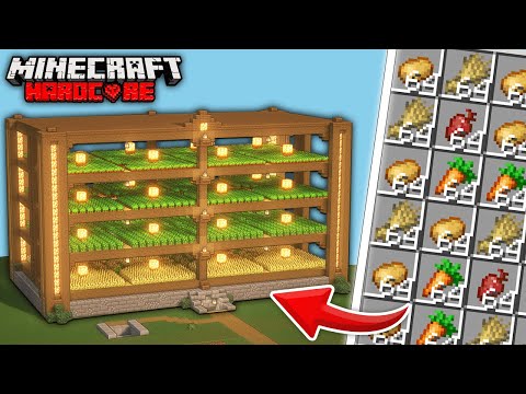 INFINITE FOOD IN MINECRAFT HARDCORE (AUTOMATIC FARM) | Flexi