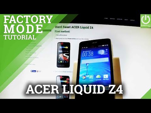 How to Enter Factory Mode in ACER Liquid Z4 - Quit Factory Mode