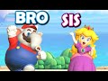 Playing 2-Player Super Mario Bros Wonder *BRO AND SIS* [Fluff-Puff Peaks]