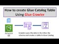 How To Create Table In AWS Glue Catalog Using Crawler AWS Glue Tutorials Hands On Tutorial