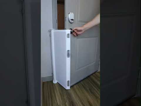 Retractable Baby, Dog, & Cat Gate | safety gate for your front door!