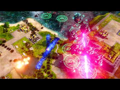 EA FACTION : Science MOD , Red alert 3 , vs brutal Ai , Skirmish Gameplay , 2018 HD