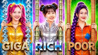Download lagu Poor Vs Rich Vs Giga Rich Huntrix Kpop Demon Hunters In Jail! mp3