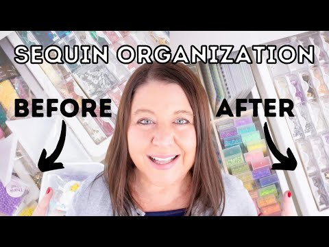 How to Organize Small Craft Supplies - Sequins and Shakers + Support Cardmakers De-Stash Giveaway!