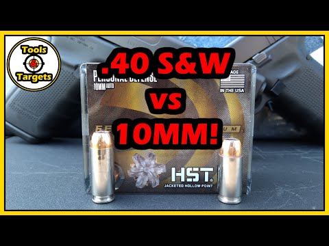 10MM vs .40S\u0026W!....How Close Are They? Federal Premium HST Ammo Test!