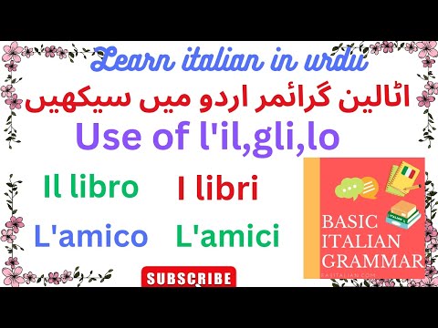 Lesson #6 Italian grammar || use of l', il, gli, lo || learn Italian in Urdu