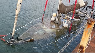 Sunk! Total Loss? Or can she be saved? A Sailor's Worst Nightmare… Sunken Hallberg-Rassy Salvage 