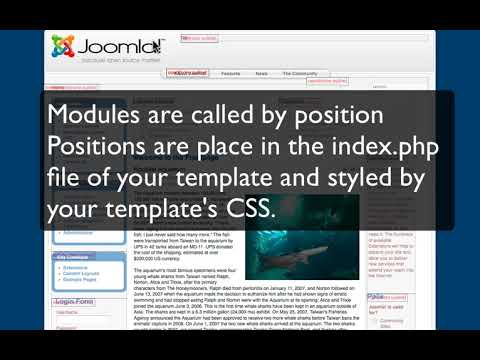 Joomla 1 5 Intermediate Lesson 18 Module Positions