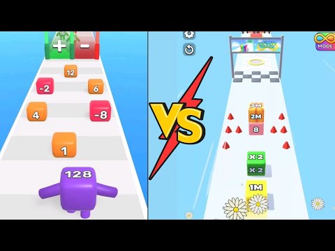 Level Up Numbers 🆚 Jelly Run 2048 Gameplay (android games) mix level part 1