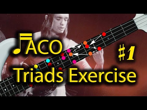 Jaco Pastorius Exercise 1 | Root Position Triads on Bass Guitar