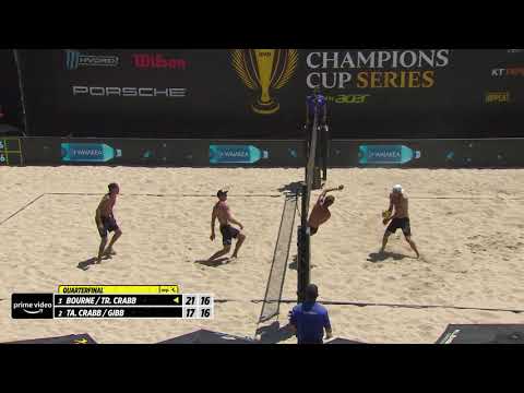 Trevor Crabb & Tri Bourne Incredible Rally vs Taylor Crabb & Jake Gibb - AVP Championships Cup 2020