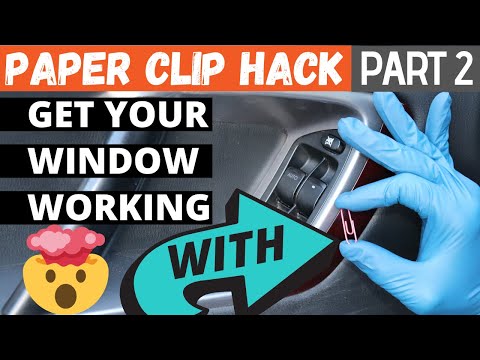 How to fix a stuck car window - 2 (window wont go up) Paper clip hack