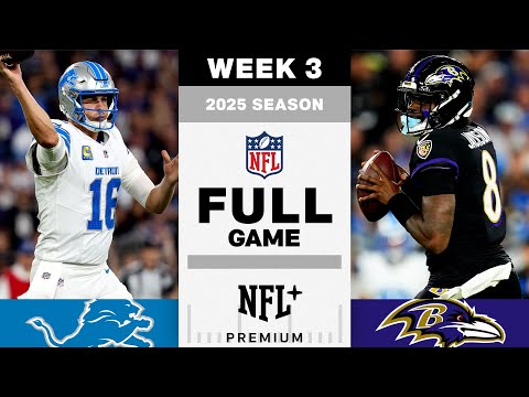 GAME OF THE WEEK!! Detroit Lions vs. Baltimore Ravens FULL ELECTRIC GAME! | NFL 2025 Season Week 3