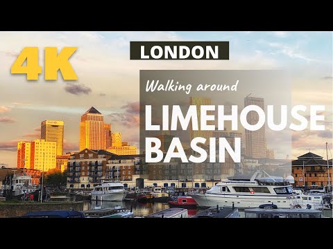 Walking around Limehouse Basin in 4K - London [2021]