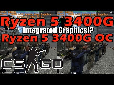 CS:GO Ryzen 3400G vs. 3400G OC Overclocked Counter-Strike: Global Offensive Benchmark