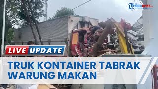 Lakalantas Truk Kontainter Tabrak Warung Makan di Jalur Tengkorak Cianjur-Sukabumi, Sopir Tewas