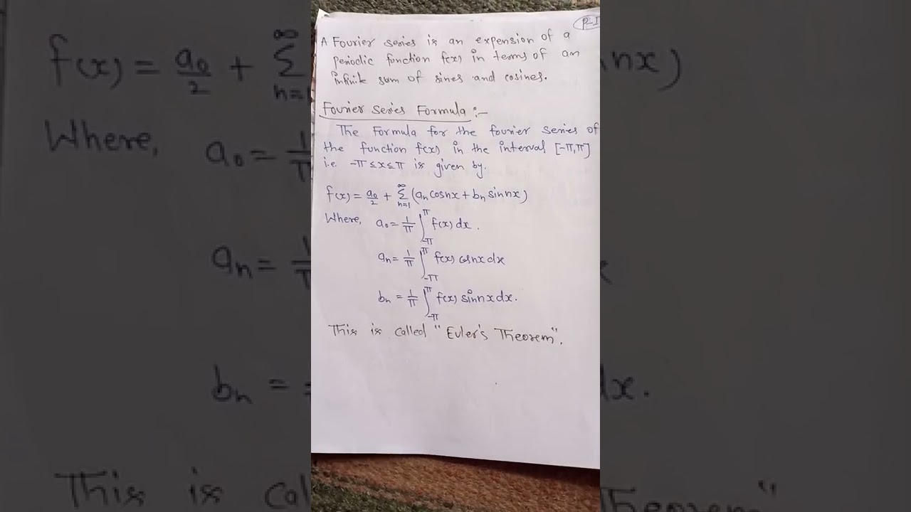 Fourier Series || Period || Euler's Theorem
