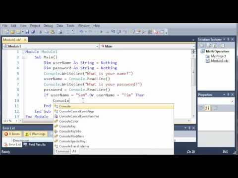 Visual Basic Tutorial - 17 - Logical Operators