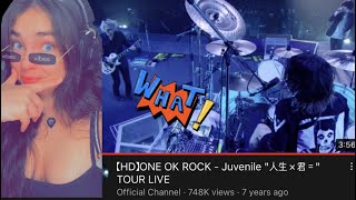 【HD】ONE OK ROCK - Juvenile &quot;人生×君＝&quot; TOUR LIVE|REACTION