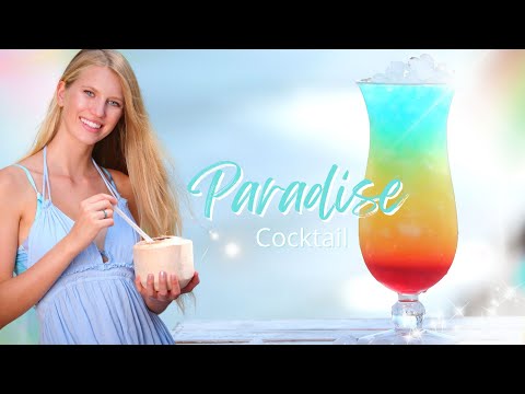 Paradise Cocktail | Beautiful Rainbow Layers | How To Make Recipe