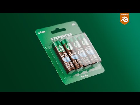 Product Design in Blender - Coffee Batteries: (FULL PROCESS)