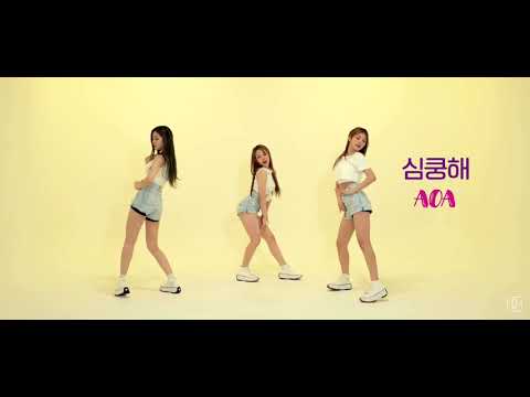 İdols dancing to AOA/woo! ah!