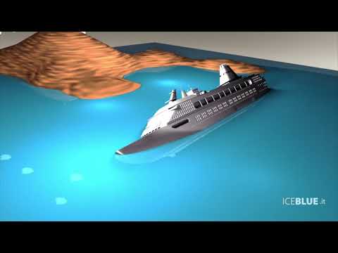 HD Ricostruzione 3D incidente Costa Concordia   3D Animation of Costa Concordia accident