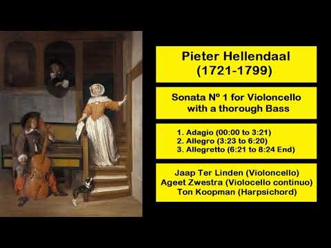 Pieter Hellendaal (1721-1799) - Sonata Nº 1 for Violoncello with a thorough Bass