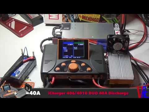 How to setup an iCharger 406/4010 DUO for a 40 amp discharge using a resistor bank!