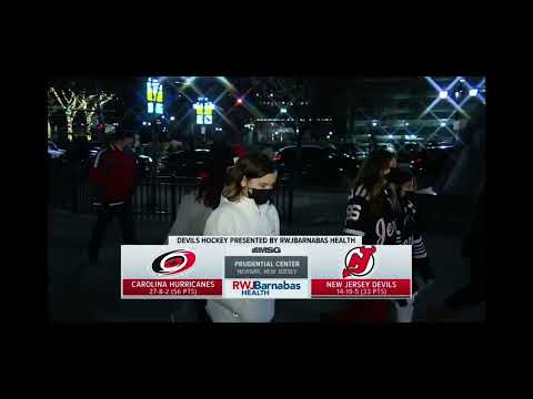 MSG intro to Carolina Hurricanes @ New Jersey Devils game