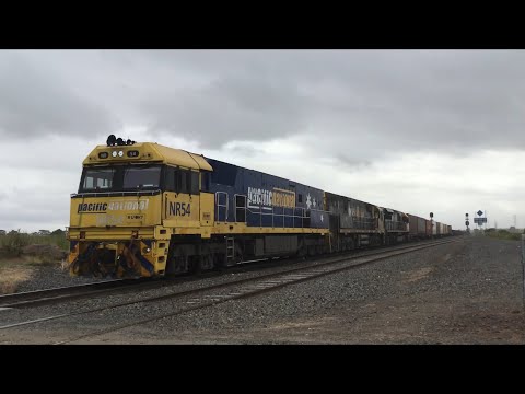 Up Pacific National 4PM4 Steel with NR54 NR8 and TT111 at Gheringhap heading to Melbourne 27/11/2022