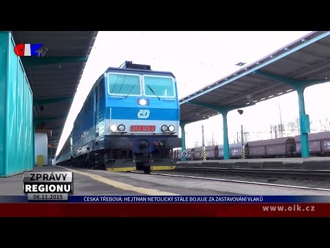 Česká Třebová: Hejtman Netolický stále bojuje za zastavování vlaků